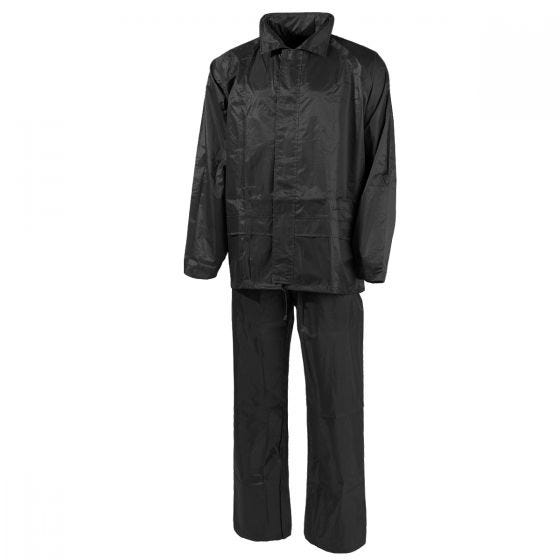 MFH 2-Piece Rain Suit Black