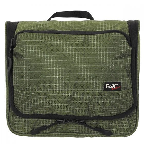 Fox Outdoor Washbag Toiletry Bag Ripstop Olive