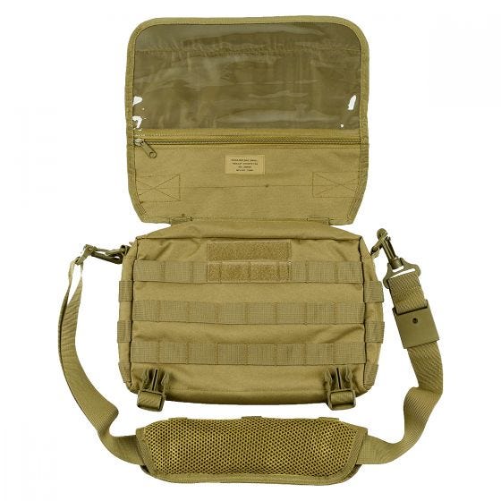 MFH MOLLE Shoulder Bag Padded Straps Coyote Tan