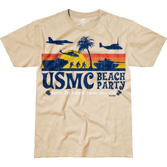7.62 Design USMC Beach Party T-Shirt Sand