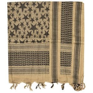 Mil-Tec Shemagh Scarf Stars Coyote / Black