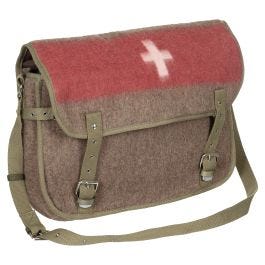 Pure Trash Swiss Shoulder Bag Cotton Straps Brown