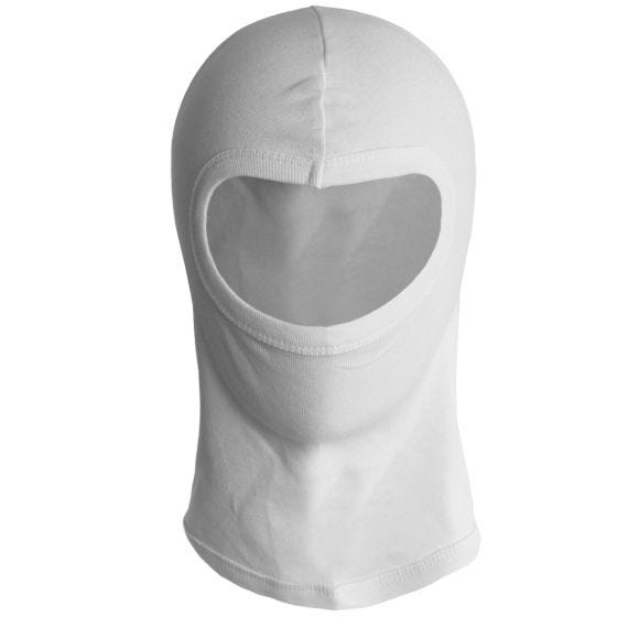 Mil-Tec 1 Hole Fine-Ribbed Balaclava White