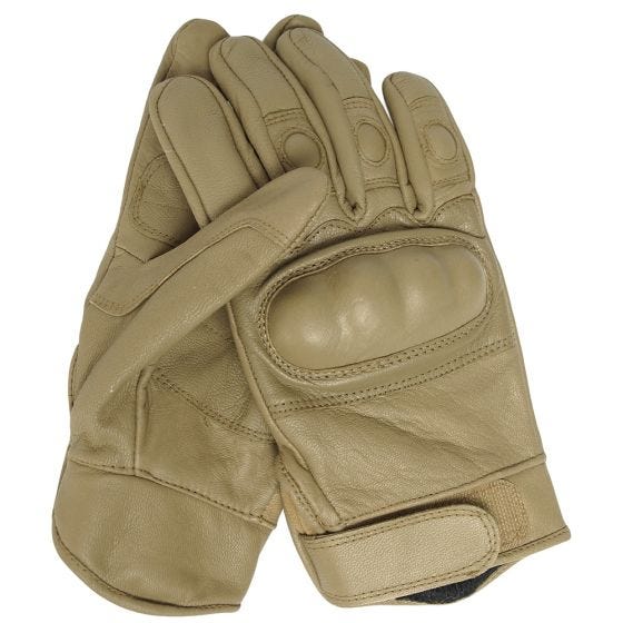 Mil-Tec Tactical Gloves Leather Coyote