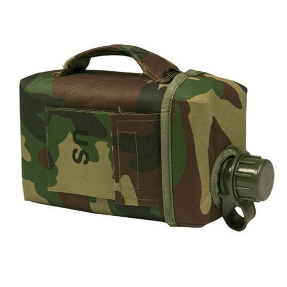 Mil-Tec Patrol Canteen with Cover and Strap 2 Litres Woodland
