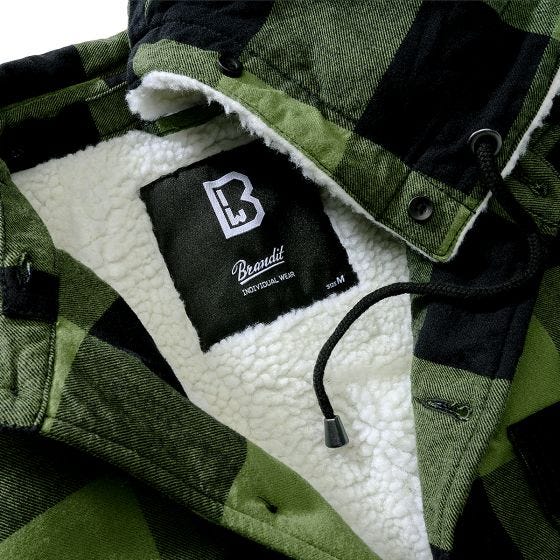 Brandit Lumber Hooded Jacket Black/Olive