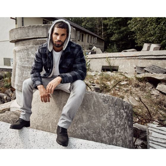 Brandit Lumber Hooded Jacket Black/Grey