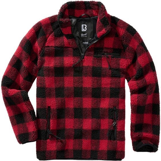 Brandit Teddyfleece Troyer Red/Black