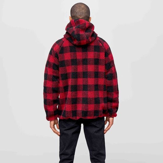 Brandit Teddyfleece Worker Jacket Red/Black