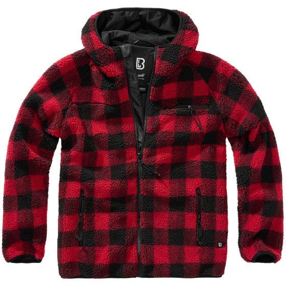 Brandit Teddyfleece Worker Jacket Red/Black