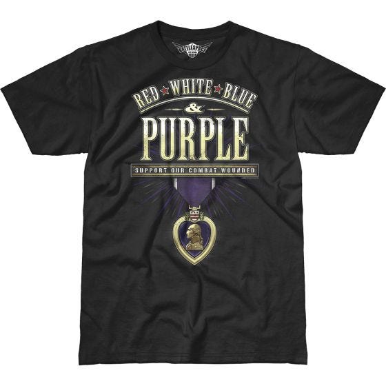 7.62 Design Combat Wounded Purple Heart Battlespace T-Shirt Black