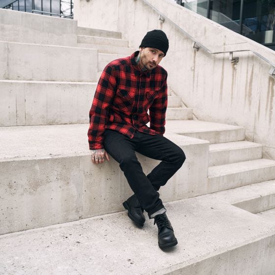 Brandit Lumber Jacket Red / Black