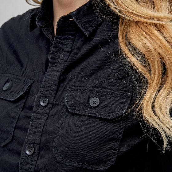 Brandit Ladies Vintage Shirt Longsleeve Black