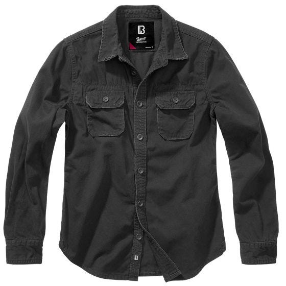 Brandit Ladies Vintage Shirt Longsleeve Black