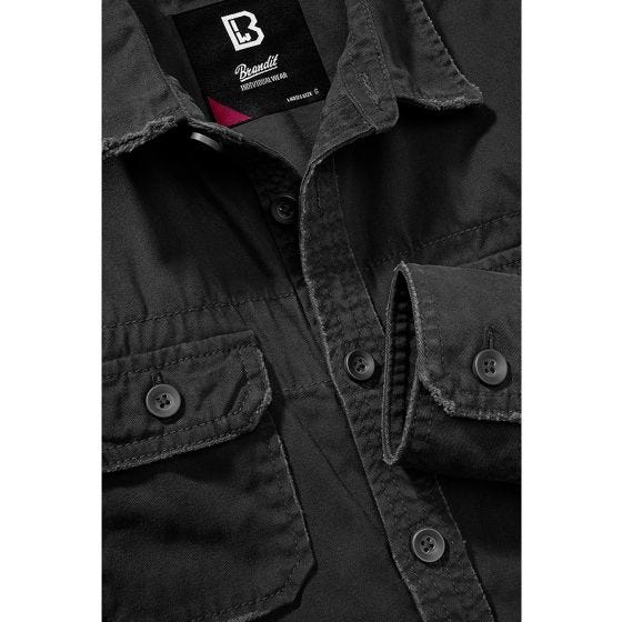Brandit Ladies Vintage Shirt Longsleeve Black