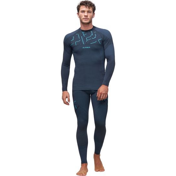 Alpinus Men's Outdoor Gausdal Thermoactive Base Layer Set Graphite Blue