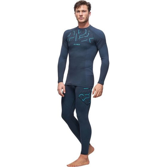 Alpinus Men's Outdoor Gausdal Thermoactive Base Layer Set Graphite Blue