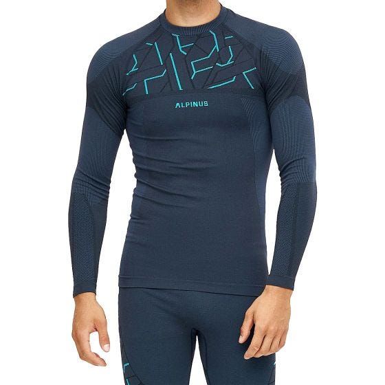 Alpinus Men's Outdoor Gausdal Thermoactive Base Layer Set Graphite Blue