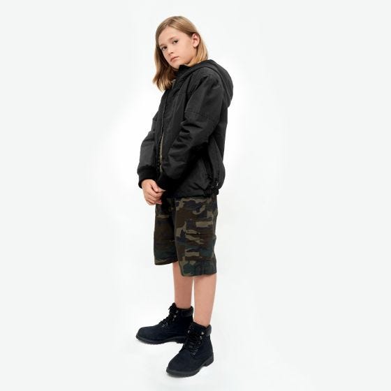 Brandit Kids Windbreaker Front Zip Black