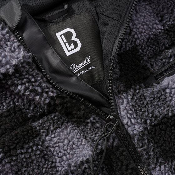 Brandit Teddyfleece Worker Jacket Black/Grey