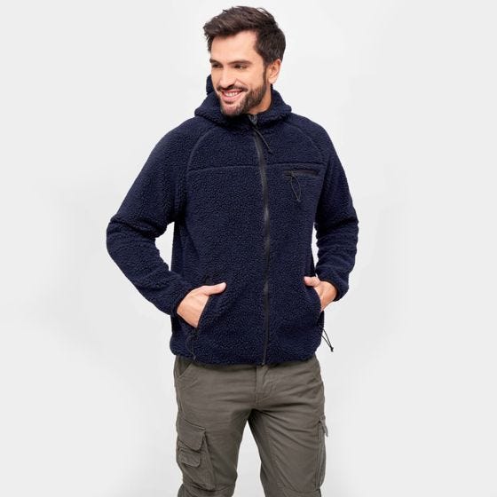 Brandit Teddyfleece Worker Jacket Navy