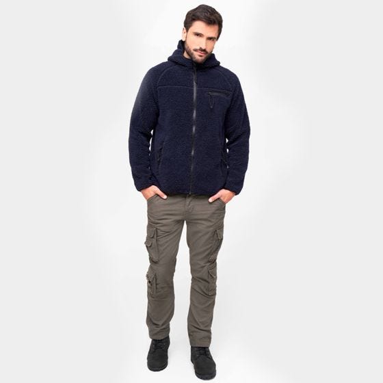 Brandit Teddyfleece Worker Jacket Navy