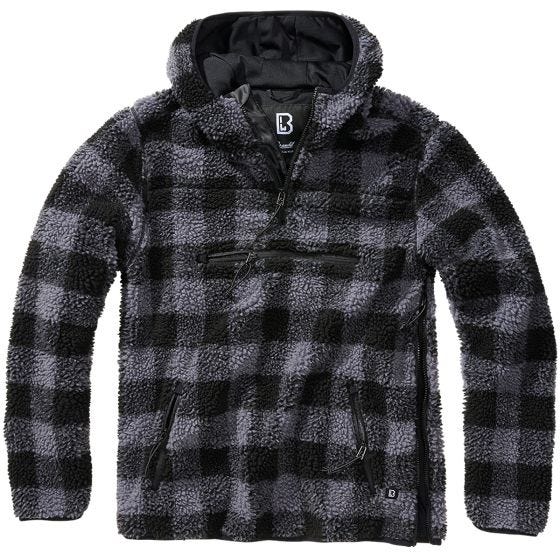 Brandit Teddyfleece Worker Pullover Black/Grey