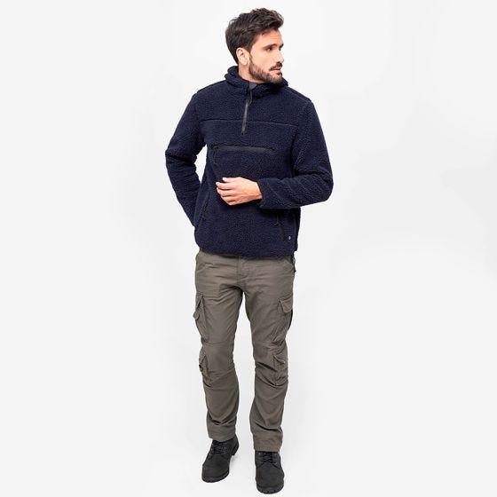 Brandit Teddyfleece Worker Pullover Navy