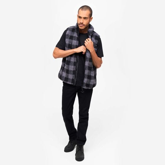 Brandit Teddyfleece Worker Vest Black/Grey