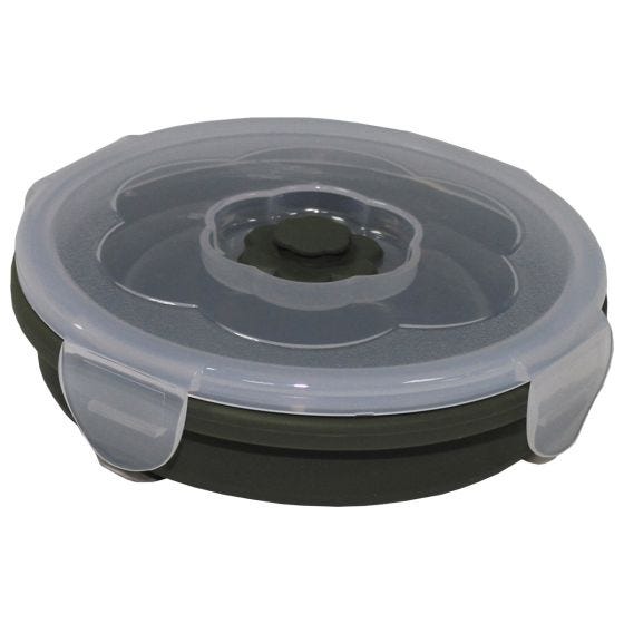 Fox Outdoor Foldable Bowl Round 660ml Lockable Lids OD Green