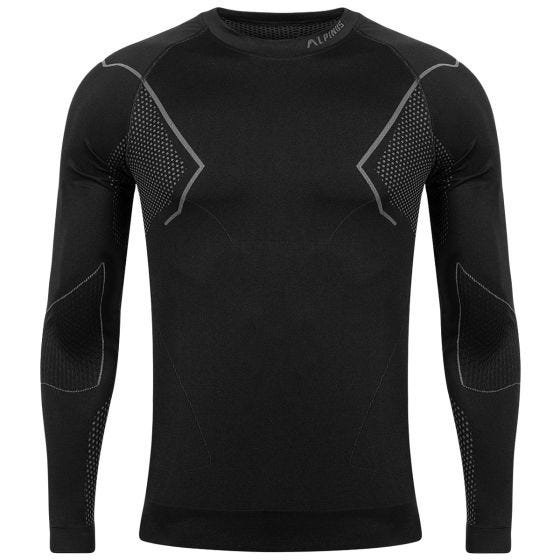 Alpinus Men Active Longsleeve Base Layer Black-Grey