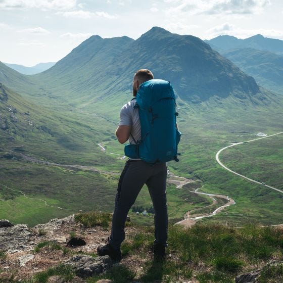 Highlander Men's Ben Nevis Rucksack 65L Grey