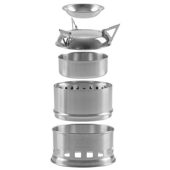 Highlander Cabar Wood Burning Stove Grey