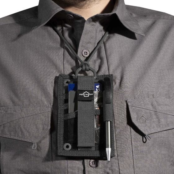 Pentagon ID Card Holder Black