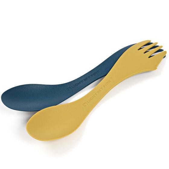 Light My Fire Spork Medium Bio 2 Pack Musty Yellow/Hazy Blue