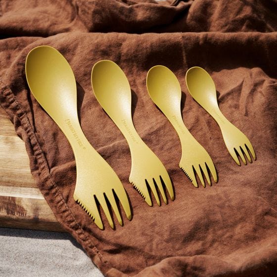 Light My Fire Spork Medium Bio 2 Pack Musty Yellow/Hazy Blue