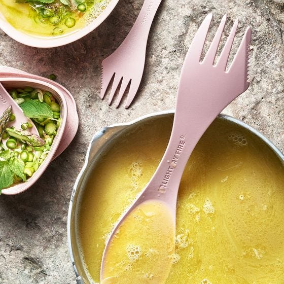 Light My Fire Spork Medium Bio 2 Pack Musty Yellow/Hazy Blue