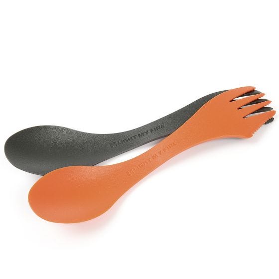 Light My Fire Spork Original Bio 2 Pack Rusty Orange/Salty Black