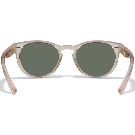 Wiley X WX Covert Glasses - Captivate Polarized Rose Gold Lenses / Gloss Crystal Blush Frame