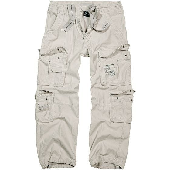 Brandit Pure Vintage Trousers Old White