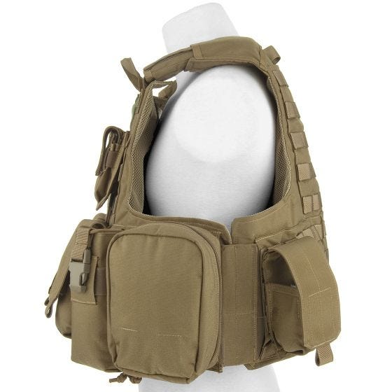 Flyye Force Recon Vest with Pouch Set ver. Mar Khaki