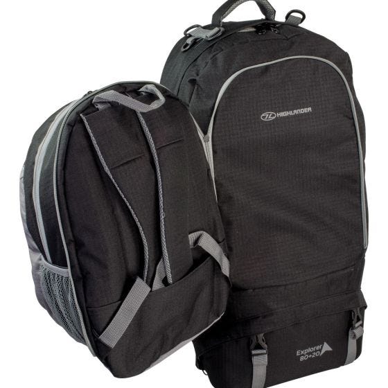 Highlander X-plorer Ruckcase 80+20L Black