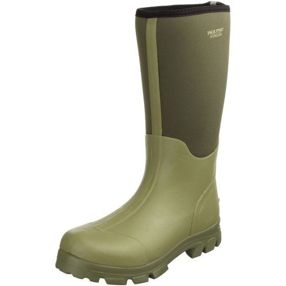 Jack Pyke Ashcombe Neoprene Wellington Boots Light Olive/Green
