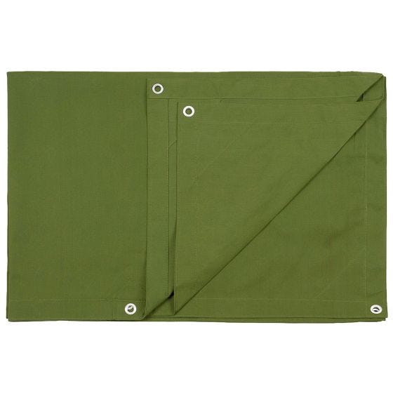 MFH Canvas Tarpaulin Metal Eyelets 244x305cm Olive