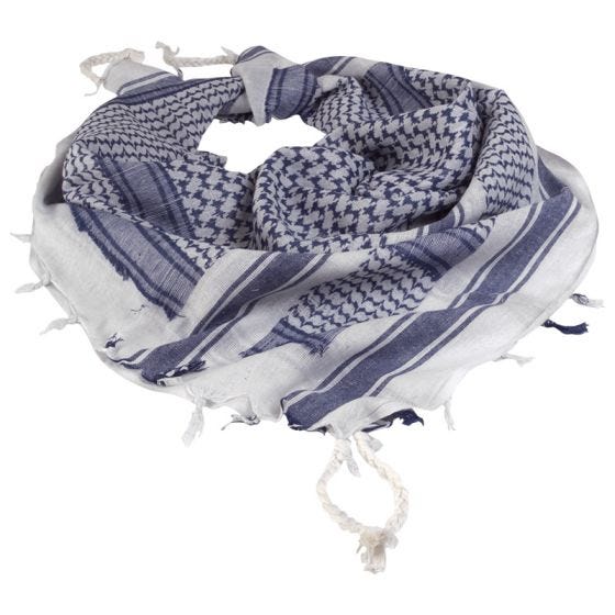 Mil-Tec Shemagh White / Blue