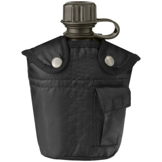 Mil-Tec Canteen with Cover 1 Litre Black