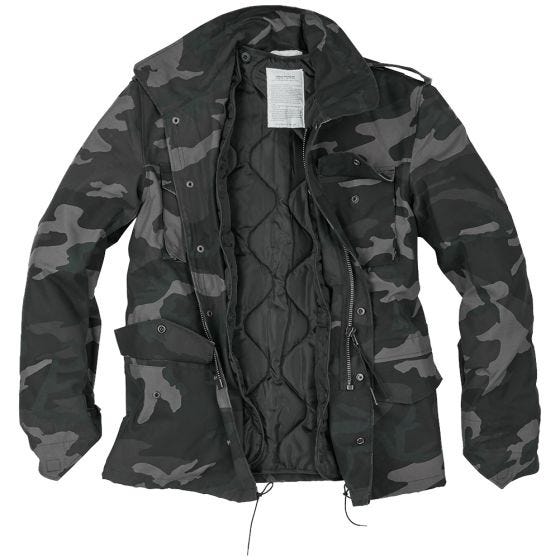 Surplus US Field Jacket M65 Black Camo